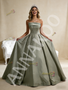 Shop 2026 ANNAKOO Green Satin Strapless Sequins Beading Prom Dress Under 785