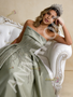 Shop 2026 ANNAKOO Green Satin Strapless Sequins Beading Prom Dress Under 785