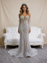 Shop 2026 ANNAKOO Sequins Long Sleeve Strapless Mermaid Pearls Wedding Dress Under 785