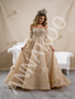 Shop 2026 ANNAKOO Tulle Sequins Strapless Champagne Long Sleeves Prom Dress Under 789