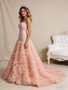 Shop 2026 ANNAKOO Tulle Pink Strapless Tiers Orange Sequins Prom Dress Under 789