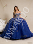 Shop 2026 ANNAKOO Ball Gown Tulle Appliques Royal Blue Off the Shoulder Prom Dress Under 888