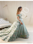 Shop 2026 ANNAKOO Ball Gown Tulle Sequins Green Off The Shoulder Flower Prom Dress Under 788