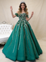 Shop 2026 ANNAKOO Green Tulle Off the Shoulder Beading Sequins Prom Dress Under 788
