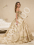 Shop 2026 ANNAKOO Tulle Sequins Off the Shoulder Gold Pleats Pearls Prom Dress Under 889