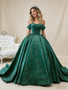 Shop 2026 ANNAKOO Ball Gown Green Tulle Sequins Pearls Prom Dress Under 888