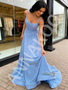 Shop 2026 ANNAKOO Straps Sequin A Line Blue Prom Dress With Pockets Under 149