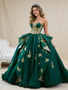 Shop 2026 ANNAKOO Green Tulle Sweetheart Gold Appliques Prom Dress Under 788