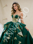 Shop 2026 ANNAKOO Green Tulle Sweetheart Gold Appliques Prom Dress Under 788