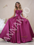 Shop 2026 ANNAKOO Satin Strapless Fuchsia Pleats Prom Dress Under 577