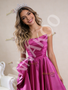 Shop 2026 ANNAKOO Fuchsia Satin Strapless Pleats Prom Dress Under 589