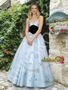 Shop 2026 ANNAKOO Blue Tulle A Line Butterfly Sweetheart Prom Dress Under 229
