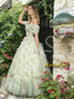 Shop 2026 ANNAKOO Off The Shoulder Green Tulle Floral Prom Dress Under 229 