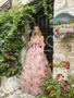 Shop 2026 ANNAKOO Pink Floral Off  The Shoulder Tulle A Line Prom Dress Under 229