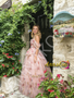Shop 2026 ANNAKOO Pink Floral Off  The Shoulder Tulle A Line Prom Dress Under 229
