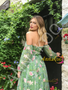 Shop 2026 ANNAKOO Green Off The Shoulder Floral Tulle A Line Prom Dress Under 198