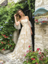 Shop 2026 ANNAKOO Off The Shoulder Tulle Champagne Floral Prom Dress Under 199