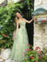 Shop 2026 ANNAKOO Off The Shoulder Tulle Green Floral A Line Prom Dress Under 189
