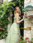 Shop 2026 ANNAKOO Off The Shoulder Tulle Green Floral A Line Prom Dress Under 189
