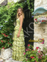 Shop 2026 ANNAKOO Green Spaghetti Straps Layers Print Chiffon Prom Dress Under 189