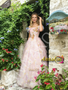 Shop 2026 ANNAKOO Off The Shoulder Pink Floral A Line Prom Dress Under 289