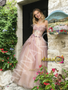Shop 2026 ANNAKOO Strapless Tulle Beaidng A Line Ruffles Prom Dress Under 238