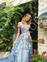 Shop 2026 ANNAKOO Off The Shoulder Tulle Blue A Line Flower Prom Dress Under 287