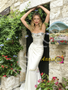 Shop 2026 ANNAKOO Strapless White Satin Trumpet Mermaid Beading Prom Dress Under 289