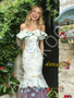 Shop 2026 ANNAKOO Trumpet Mermaid Green Lilac Tulle Floral Prom Dress Under 289