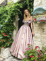 Shop 2026 ANNAKOO Off The Shoulder Flowers Satin A Line Prom Dress Under 259