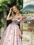 Shop 2026 ANNAKOO Off The Shoulder Flowers Satin A Line Prom Dress Under 259