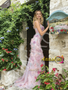 Shop 2026 ANNAKOO Floral Pink Trumpet Mermaid Tulle Staps Prom Dress Under 199
