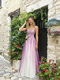 Shop 2026 ANNAKOO Sweetheart Beading A Line Satin Ombre Flower Prom Dress Under 189