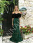 Shop 2026 ANNAKOO Off The Shoulder Trumpet Mermaid Green Sequin Prom Dress Under 189