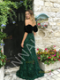 Shop 2026 ANNAKOO Off The Shoulder Trumpet Mermaid Green Sequin Prom Dress Under 189