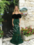 Shop 2026 ANNAKOO Off The Shoulder Trumpet Mermaid Green Sequin Prom Dress Under 189