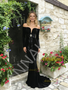 Shop 2026 ANNAKOO Off The Shoulder Velvet Trumpet Mermaid Long Sleeves Beading Prom Dress Under 189
