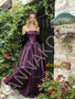Shop 2026 ANNAKOO Long Sleeves Ball Gown Purple Satin Prom Dress Under 189