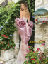 Shop 2026 ANNAKOO Pink Sweetheart Trumpet Mermaid Organza Wrap Prom Dress Under 189