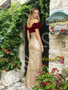 Shop 2026 ANNAKOO Off The Shoulder Trumpet Mermaid Gold Sequin Velvet Prom Dress Under 189