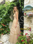 Shop 2026 ANNAKOO High Neck Tulle A Line Beading Champagne Prom Dress Under 189