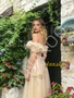 Shop 2026 ANNAKOO Champagne Tulle Off The Shoulder Beading A Line Prom Dress Under 259