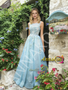 Shop 2026 ANNAKOO Ligth Blue Tulle Lace A Line Scoop Prom Dress Under 239