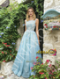 Shop 2026 ANNAKOO Ligth Blue Tulle Lace A Line Scoop Prom Dress Under 239