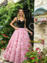 Shop 2026 ANNAKOO Pink Spaghetti Straps A Line Flower Prom Dress Under 249