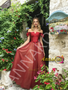 Shop 2026 ANNAKOO Fly Sleeves V Neck Tulle Red A Line Prom Dress Under 189