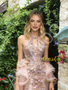 Shop 2026 ANNAKOO Halter Sequin Champagne Pink Mermaid Beading Ruffles Prom Dress Under 199