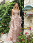 Shop 2026 ANNAKOO Halter Sequin Champagne Pink Mermaid Beading Ruffles Prom Dress Under 199