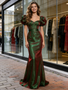 Shop 2026 ANNAKOO Sweetheart Short Sleeves Trumpet Mermaid 2 Colors Organza Prom Dress Under 189