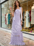 Shop 2026 ANNAKOO Lavender Straps Satin Lace A Line Prom Dress Under 189